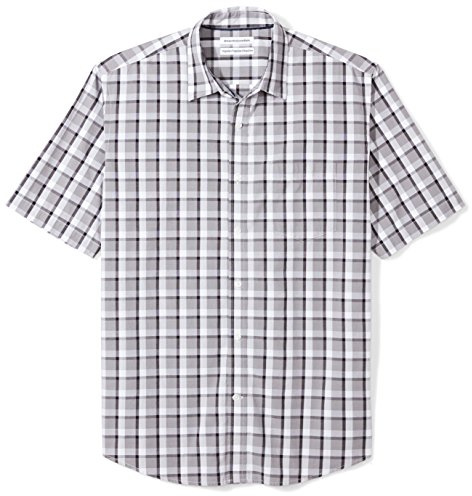 Amazon Essentials Hombre Camisa de Popelín de Manga Corta de Ajuste Normal