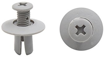 sourcing map Remaches De Plástico 8mm Agujero Gris 100pcs para Parachoques | Gris, Para Guardabarros, Para Puerta, Clip De Retención, Faldones Laterales, También Para Autobuses, Trenes, Aviones