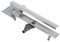 Nordona Caniveau de douche inox 80 cm Complete Basic – extra-plat, sortie centrale, grille classique, évacuation de douche plate