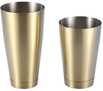 Shaker Boston, Shaker da Cocktail in Acciaio Inossidabile Lucido da 700ml + 400ml, Lavabile in Lavastoviglie, Shaker Cocktail Boston Riutilizzabile per Cocktail e Altri Drink,