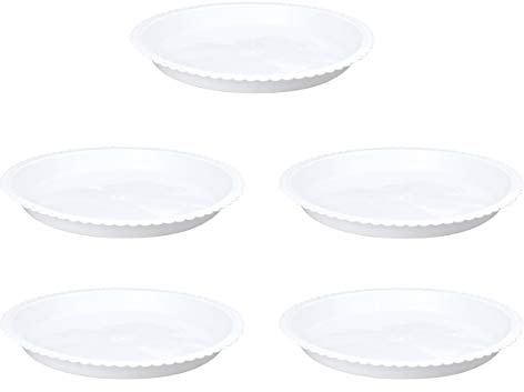 DOITOOL 5 Soucoupes pour Pots de Fleurs Plastique soucoupes de Jardin en Pot Gouttes deau et Le Sol (26 X 26 Cm) Couleur Aléatoire