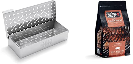 Weber 17664 Räucherchips für Schweinefleisch, 700g, Räuchern, Aroma, Grillen + Räucherbox universal, Räuchern, für Gas- und Holzkohlegrills, Raucharmona