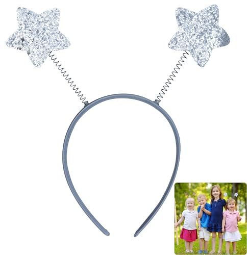HOVUK Weihnachtsstern-Stirnband für Damen, Mädchen, Weihnachten, Party, Cosplay, Kostüm, Kopfbedeckung, Urlaub, lustig, festlicher Kopf, 26 cm