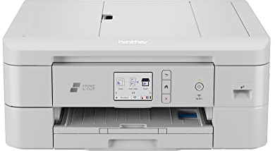 Brother DCP-J1800W Wireless Colour Inkjet Cutting Printer | 3-in-1 (Print/Copy/Scan) | Cut A4 to A5 | 6.8cm Touchscreen| Ink Included, UK Plug