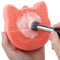 2 en 1 Tapis Nettoyage Pinceaux Maquillage Silicone avec Support (Orange)