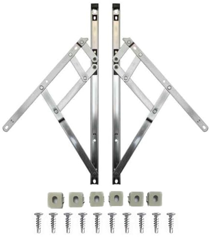 Genius® 12 (300mm) Retrofit UPVC Window Friction Stay Hinges Top Hung/Side Hung (One Pair)