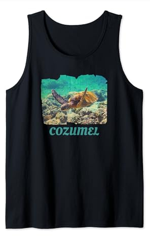 Cozumel Mexiko Tauchen Meeresschildkröte Tank Top