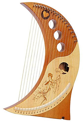 19-saitiges Lyra-Klavier, solide Holzharfe, tragbares Instrument, Saiteninstrument, Lyra? Harfe für Anfänger