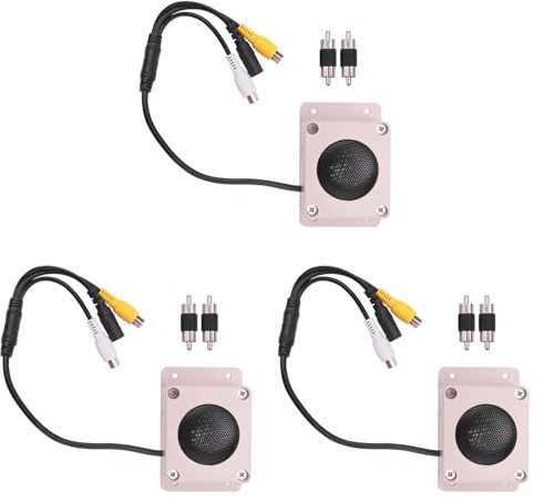 Hundnsney 3X Microfono Altoparlante per Telecamera di Sicurezza Esterna Impermeabile per Telecamera IP Registrazione Audio Citofono Radio Bidirezionale