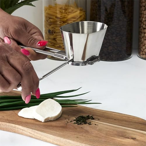 Molinillo de hierbas manual – Molinillo de metal para hierbas – Molinillo de hierbas – picadora de hierbas – Molinillo manual – Ayuda de cocina – Plata