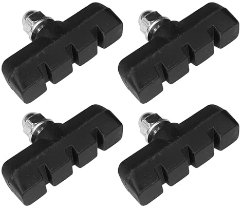 cyclingcolors 4 x Bike Brake Shoes Brake Pads with Screw Vintage Heroic Bicycle Rubber for Aluminium Rim