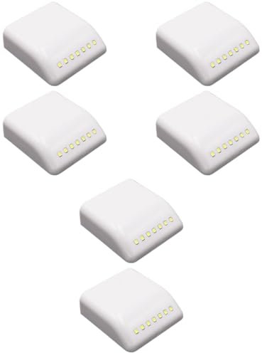 Hoement 6stücke Sensor Cabinet Light Mit Leds Intelligente Und Energiesparende Schrankbeleuchtung Ohne Batterie Für Schränke Und Kleiderschränke Weiß