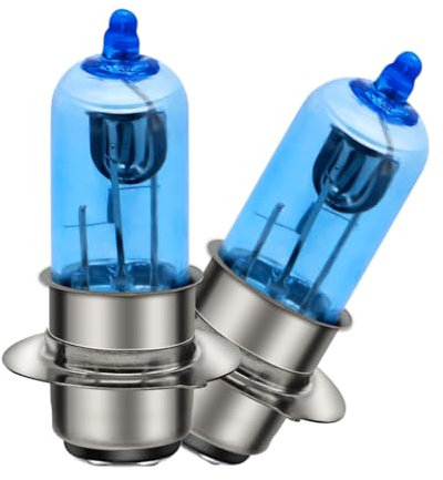 SOFOC P15D-25-1 Lampe H6M 1 Pol 12V 35W Weiß Motorrad Roller Scheinwerfer Abblendlicht Fernlicht Doppelkontakt Sockel Motorrad Frontlampe 2Pcs