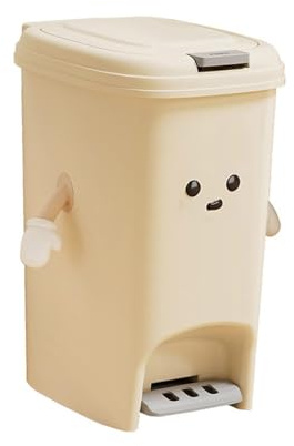 Milageto Poubelle à pédale simple et étanche pour toilettes, bureau, chambre à coucher, bureau, 10l