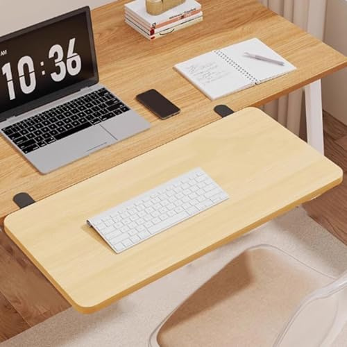Chaoyilian Prolunga Ergonomica per Scrivania,Vassoio Pieghevole per Tastiera,Vassoio di Estensione del Desktop,Installazione Rapida,può Essere Utilizzato per Tavoli Angolo Retto,Scrivanie,Librerie