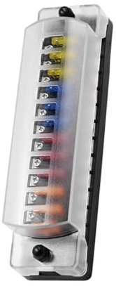 BUGUUYO Fach Sicherungskasten Mit Abdeckung Sicherungshalter Panel-Mount-Klemmen Für Auto Und Schiff Integrierte Warnleuchten Langlebige Nutzung