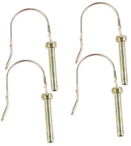 GARVALON 4stücke Teiliges D-förmiges Sicherungsbolzen Federclip Verzinkter Schwerer Robust Und Korrosionsbeständig Für Anhänger Traktor Und Gartengerät Einfache Montage