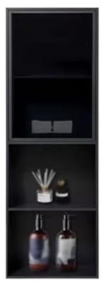 Nichos de ducha con puerta empotrada, organizador de acero inoxidable, no necesita azulejos, montado en la pared, a prueba de agua, para el hogar, hotel, baño, cocina, almacenamiento (120 x 28 x 14 cm