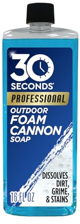 30 SECONDS Foam Cannon Soap – 16 fl. oz. Outdoor Cleaner for Siding, Decks, Driveways & More – Compatible with Most Foam Cannons for Pressure Washers & Garden Hose Sprayers