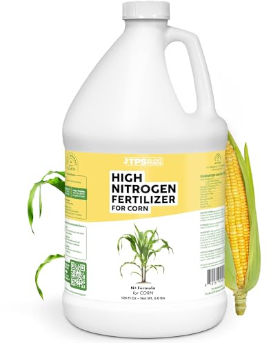 High Nitrogen Fertilizer for Corn – Liquid Plant Food for Strong Stalk Growth, Deep Green Leaves & Bigger Ear Development, 1 Gallon