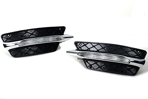 Nebelscheinwerfer für Mercedes Benz W204 C-Klasse 2012–2014, Frontstoßstangen-Grillleiste, Nebelscheinwerfer, DRL