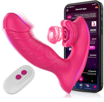 Vibradorador Mujer Juguetes Eróticos Pareja Sexuales succionador de Clítoris Femenino Punto G10X10 Modos App vibrador mujer Consoladores.. para mujer con Vibración Juguete Sexualmujer