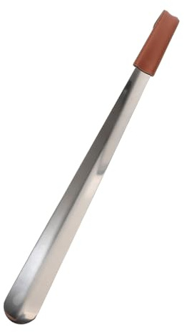 SHOWERORO Calzador de Acero Inoxidable 52 CM Mango Largo Herramienta Ergonómica para Personas Mayores y Viaje Ayudante Portátil para Ponerse Zapatos sin Esfuerzo Calzador Metálico