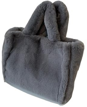 EFRJUWI Imitation vinterväska för kvinnor, designer handväskor, fluffig ull för höst och vinter, 5 färger, Talla única