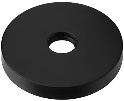 Großer Flansch für Duscharm 304 Edelstahl Duscharm Rosette Platte für Haus G1/2 Zoll Schlauch Ersatz (Schwarz)