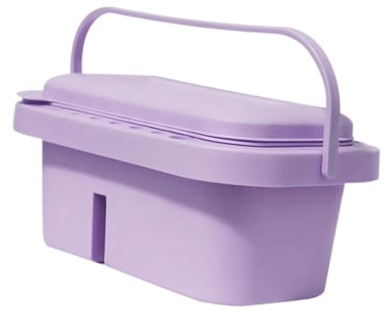 Gxdqxxd Brush Cleaning Container with Holder for Acrylic And Oil Painting, Purple