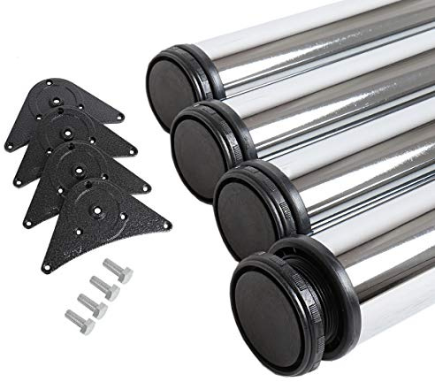 GTV Tischbeine Höhe 710mm ø 60mm Chrom glänzend im 4er Set