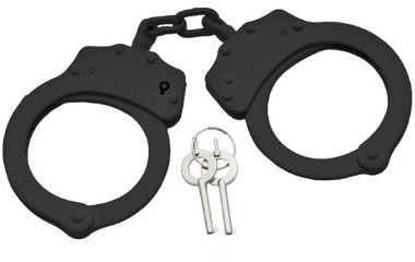 Szco Supplies Chain Handcuffs, Black