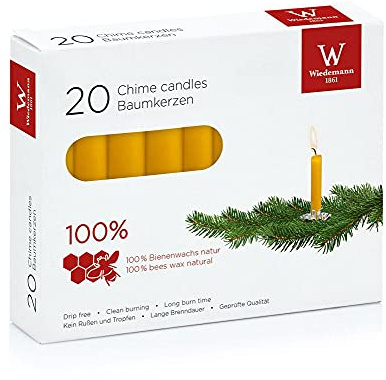 Wiedemann 20er Baumkerzen 100% Bienenwachs 100/13mm (Natur)