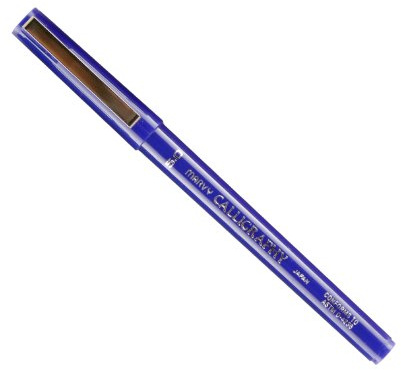 Uchida of America 6000B-C-3 Calligraphy Marker, 5.0mm, Blue