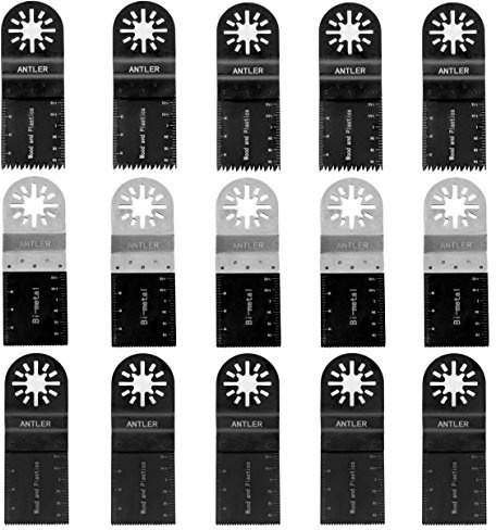 AB15CBA Anter Sägeblatter Combo A kit mix Klingen Multitool Oszillierwerkzeug-Zubehör (Packung mit 15)
