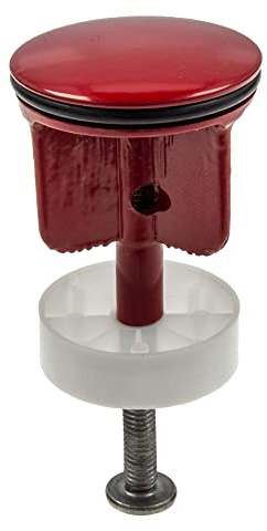 tecuro | Universal Excenterstopfen Ablaufstopfen | Ø 40 mm | für 1 1/4 Zoll Ablaufventil | Rot (RAL 3003) | 12033