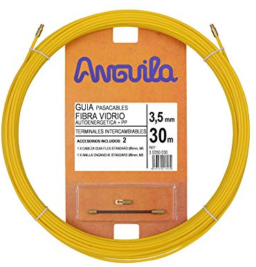 Anguila Guía Pasacables Fibra Vidrio Amarillo ⌀3.5mm 30m T.Intercamb