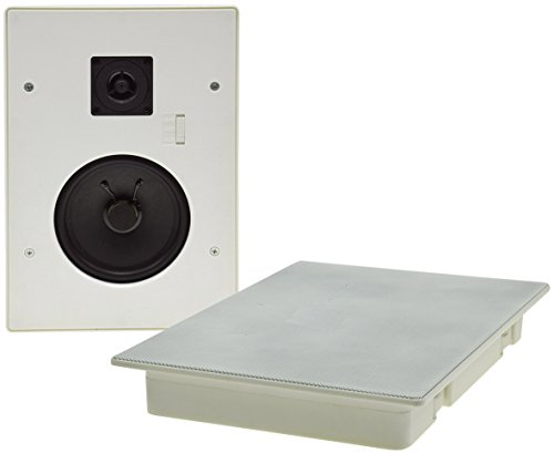 ChiliTec Altoparlante da incasso per soffitto a parete, 2 vie, 120 Watt, profondità di montaggio: 34 mm, colore: bianco