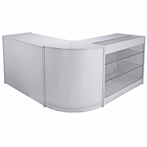 MonsterShop Mars Ladeneinrichtung Rezeption Ladentheke Ladentresen Verkaufsftisch Verkaufstheke Verkaufstresen Kassentisch Empfangstresen Tresen Theke Ladenmöbel Vitrine Schauraum Geschäftsmöbel Weiß