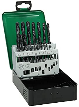HIKOKI 780096 - Set de brocas para metal HSS-R DIN 338 19-Pcs 1-10 mm x 0,5 mm
