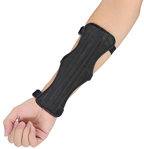 Armschutz Bogenschießen, Leder PU Verstellbare Archery Arm Guard Armband für Kinder Erwachsene Pfeil Bogen Fitness, Laufen, Joggen