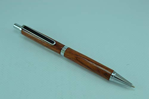 BUBINGA HOLZ DRUCKBLEISTIFT- SILBER