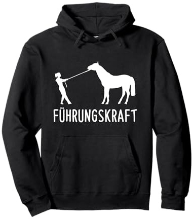 Führungskraft Pferde Reiten Lustiges Pferd Reiter Pullover Hoodie