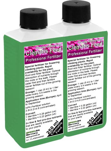 GREEN24 Engrais pour clématite, plantes grimpantes, engrais liquide, engrais complet HIGH-TECH NPK - Fertilisation de plantes 500 ml concentrer