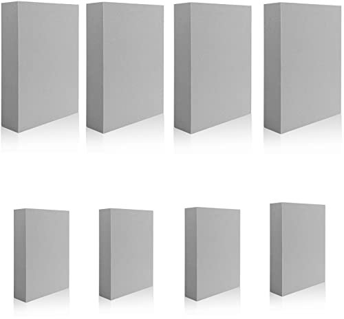 8 x Stempelschaum, 2 Größen, wiederverwendbar, formbare Schaumstoffblöcke für Kartenherstellung, Hintergründe und Kartenfronten, formbare Schaumstoff-Stempelkissen, Kunststoff, Trockenschaum