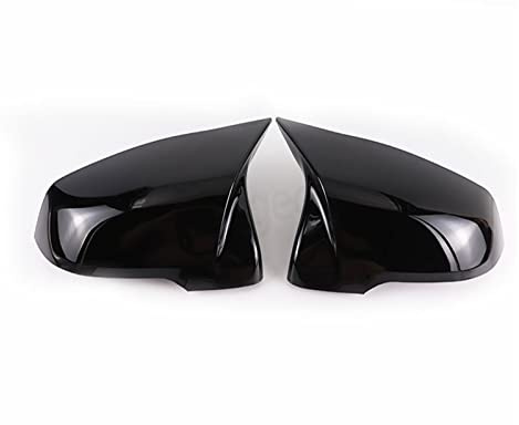 Spiegelkappen 1 Paar Für BMW X1 F48 X2 F39 F40 F53 F44 Z4 G39 2016-2023 MStyle Rückansicht Seitenkoffer Trim Auto Rückspiegelkappen Seitenspiegel Abdeckkappen(Black-2pcs)