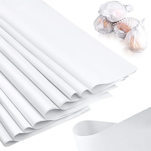 RYKOMO 100 Blatt 50,8 x 76,2 cm säurefreies Archiv-Seidenpapier, ungepuffert, kein Säurepapier, weiß, Valentinstagsverpackung, Seidenpapier zum Konservieren von Kleidung, Aufbewahrung, Urlaub, Kunst
