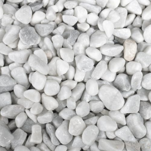 BERNARDELLI - Ciottoli Bianco Marmo Carrara (7/15 mm) per arredo di esterni, vasi e fiorere - Sacco da 10 kg