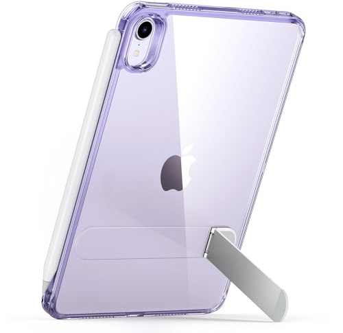 ESR für iPad mini 7 Hülle (A17 Pro), iPad mini 6 Hülle, Klar Lila | 3 Standmodi, Dünn und Leicht, vergilbungsbeständig, unterstützt Pencil Pro/USB-C, Boost Ständer Hülle