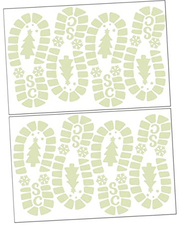 UPKOCH 2 Blätter Weihnachtsfluoreszierende Aufkleber leuchtende wandsticker leucht deko Bodendekor Weihnachtsaufkleber im Dunkeln leuchtende Aufkleber scheinen schmücken